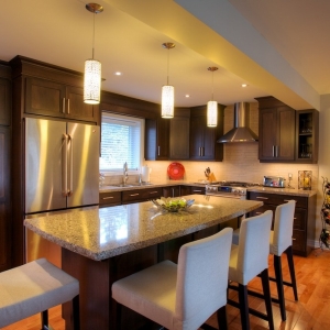 renovated kitchen with island