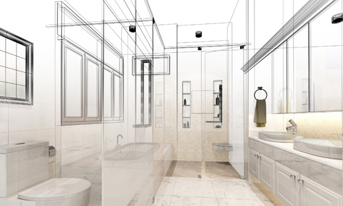 newly renovated bathroom in burlington